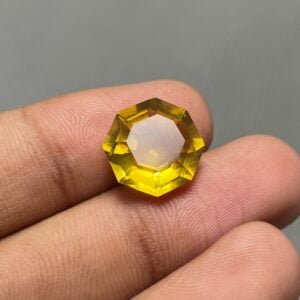 Yellow Flourite Faceted Cut