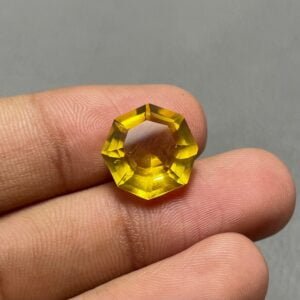 Yellow Flourite Faceted Cut