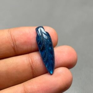 Blue Kyanite Leaf Carving