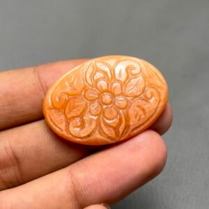 Peach Amazonite Mughal Carving