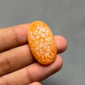 Peach Amazonite Mughal Carving
