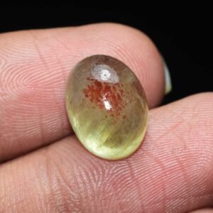 Green Sunstone Gemstone Cabochon - Image 1