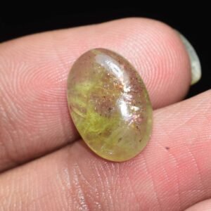 Green Sunstone Gemstone Cabochon - Image 1