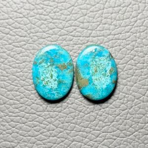 Morenci Turquoise Pair Gemstone Cabochon - Image 1