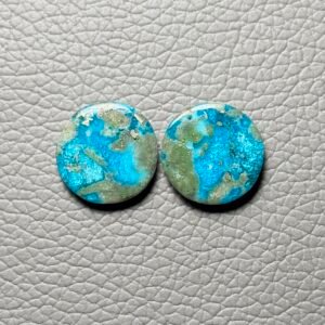 Morenci Turquoise Pair Gemstone Cabochon - Image 1