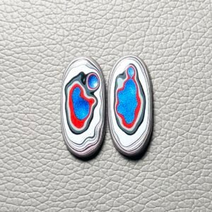 Fordite Pair Gemstone Cabochon - Image 1