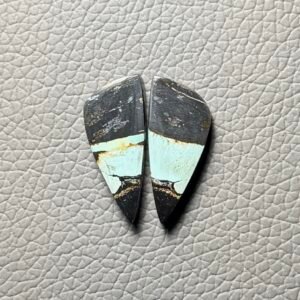 Blackjack Turquoise Pair Gemstone Cabochon - Image 1