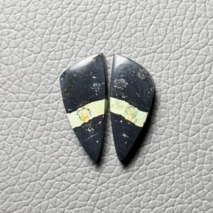 Blackjack Turquoise Pair Gemstone Cabochon - Image 1