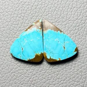 American Turquoise (Mines No.8) Pair Cabochon Gemstone - Image 1