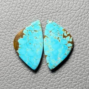 American Turquoise (Mines No.8) Pair Cabochon Gemstone - Image 1
