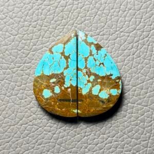 American Turquoise (Mines No.8) Pair Cabochon Gemstone - Image 1