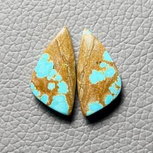 American Turquoise (Mines No.8) Pair Cabochon Gemstone - Image 1
