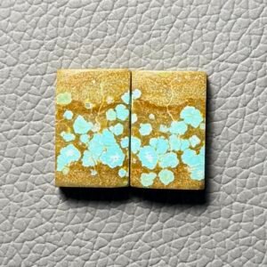 American Turquoise (Mines No.8) Pair Cabochon Gemstone - Image 1