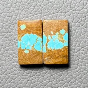 American Turquoise (Mines No.8) Pair Cabochon Gemstone - Image 1
