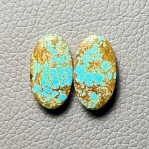 American Turquoise (Mines No.8) Pair Cabochon Gemstone - Image 1