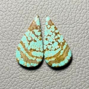 American Turquoise (Mines No.8) Pair Cabochon Gemstone - Image 1