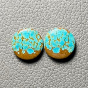 American Turquoise (Mines No.8) Pair Cabochon Gemstone - Image 1