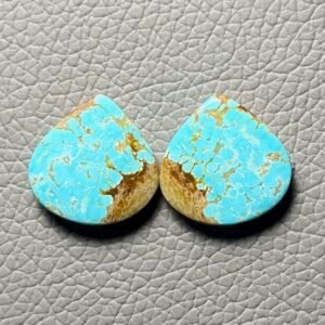 American Turquoise (Mines No.8) Pair Cabochon Gemstone - Image 1